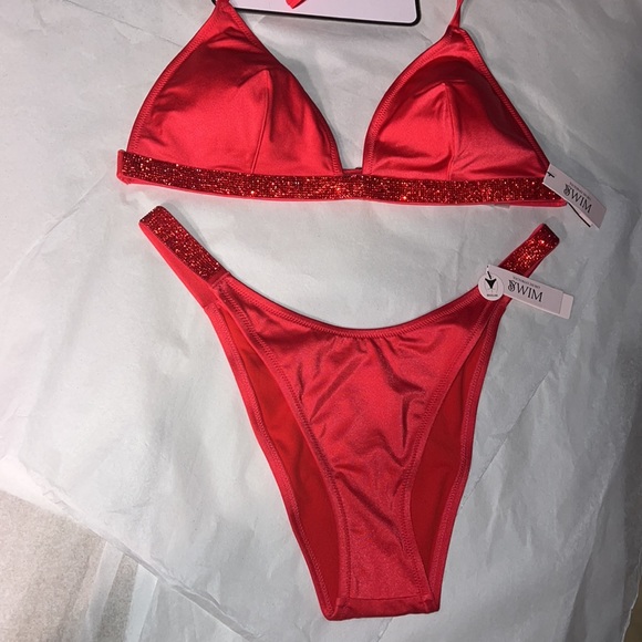 (L) 2pcs Victoria’s Secret Swim Bikini Rhinestones Set - Picture 9 of 12